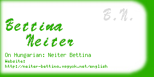 bettina neiter business card